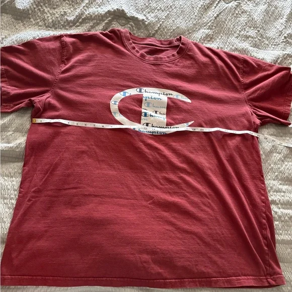 Champion Men's Maroon Logo Tee - Picture 4 of 7